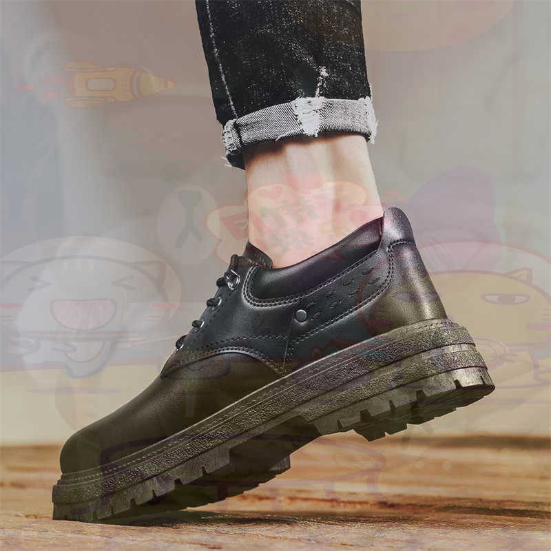 Outdoor Sport Use Class - Dark Natural Leather Fashion Trainers Tennis