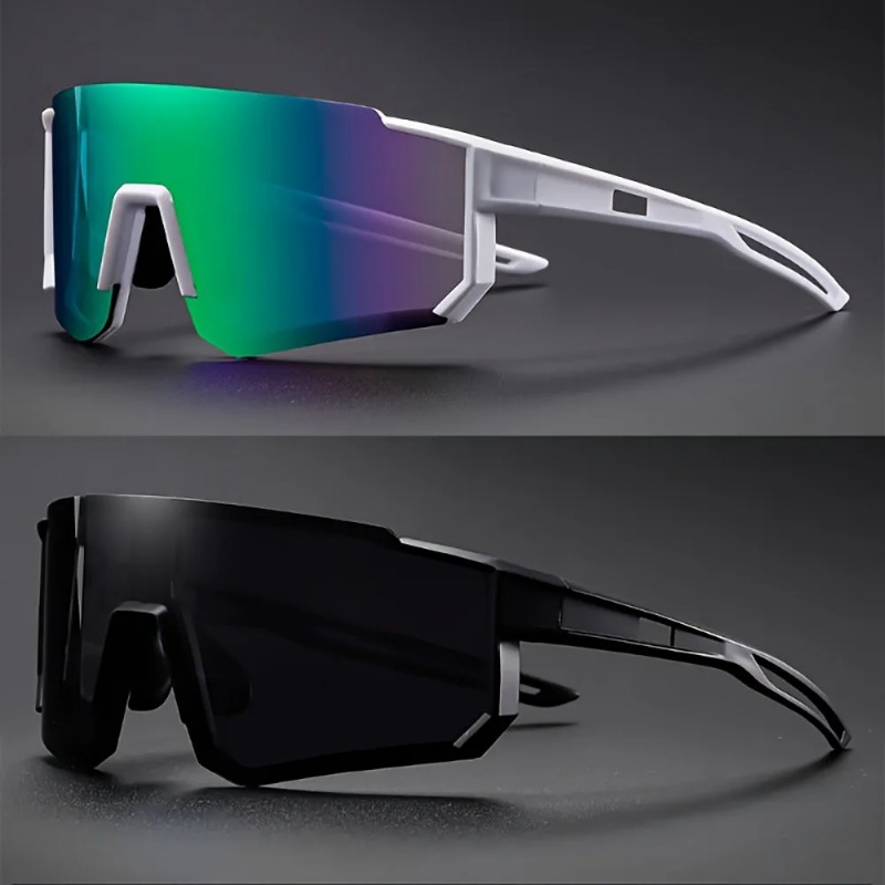 Outdoor Sport Activity - 2pcs Men's Oversized Cycling Sunglasses Women