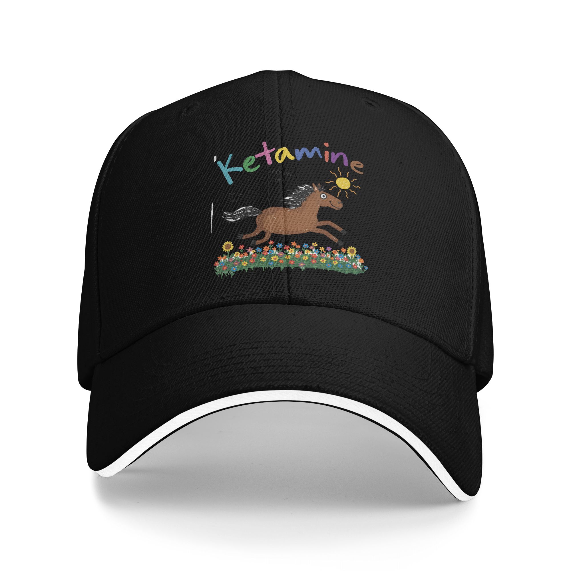 Outdoor Sport Drawing - Spring Casual Baseball Cap Horse Hand