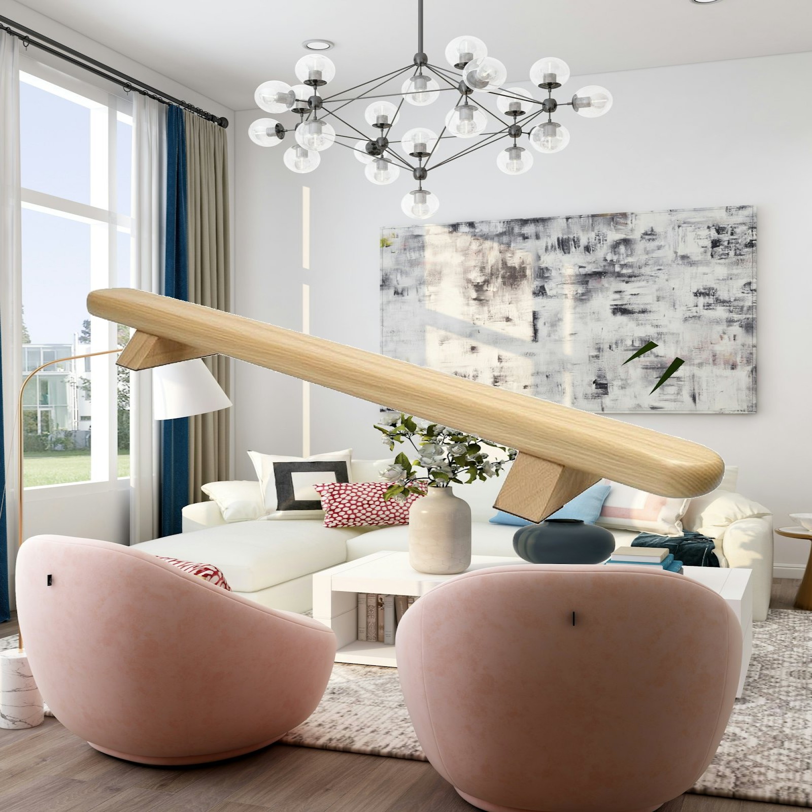 Gymnastic Bar Home - Wooden Gymnastics Bar with Rounded Edge