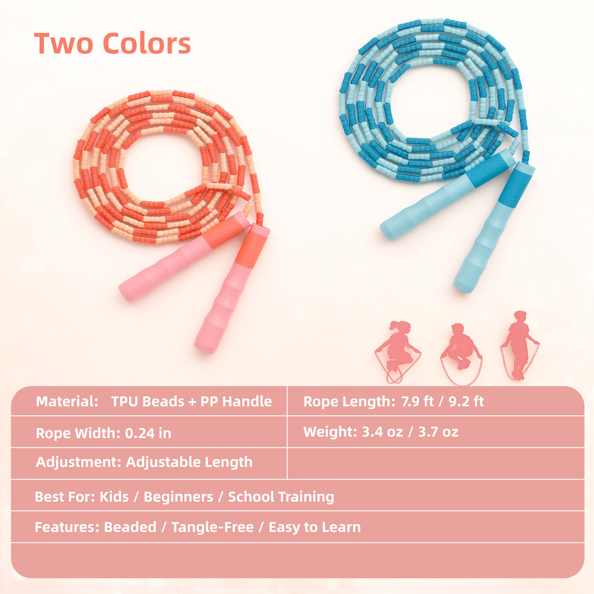 Beginners Beaded Jump Rope Adj - огляд і ціна Speed Skipping Rope