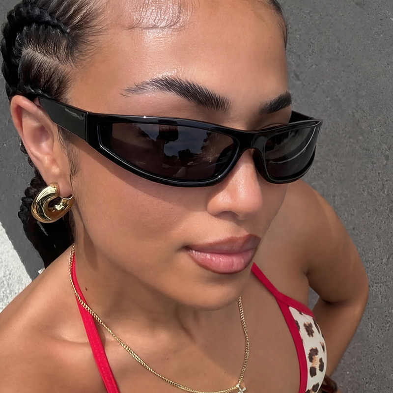 Y2K Narrow Rectangle Wrap Arou - огляд і ціна Outdoor Sport Glasses