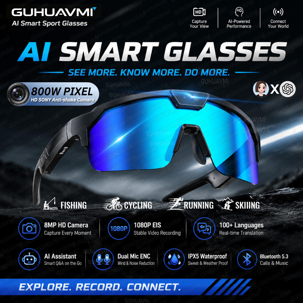 New AI Smart Glasses For Outdo - огляд і ціна Outdoor Sport Activity