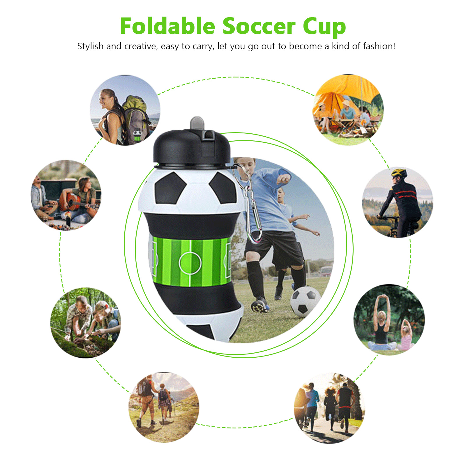 550ml Foldable Football Water  - огляд і ціна Outdoor Sport Field